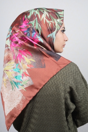 Piramit Desenli Dijital Tivil Eşarp Desen-66