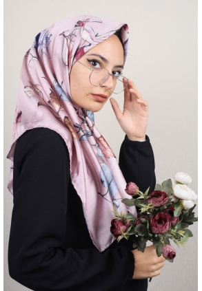 Piramit Desenli Dijital Tivil Eşarp Desen-69