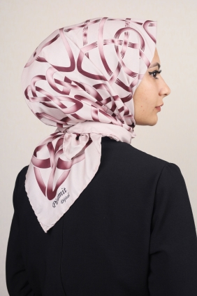 Piramit Desenli Dijital Tivil Eşarp Desen-75