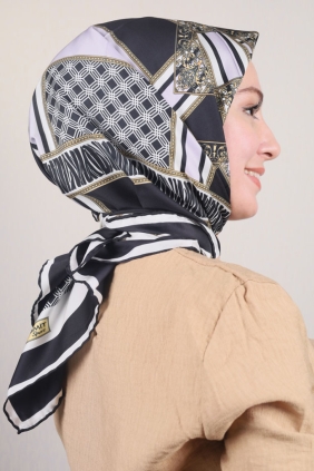 Piramit Desenli Sport Tivil Eşarp - Desen-03