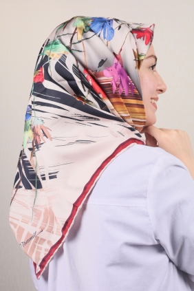 Piramit Luxer Desenli Rayon Eşarp - Desen-02