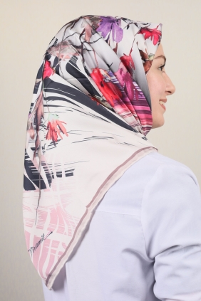 Piramit Luxer Desenli Rayon Eşarp - Desen-02