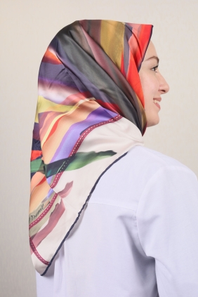 Piramit Luxer Desenli Rayon Eşarp - Desen-03