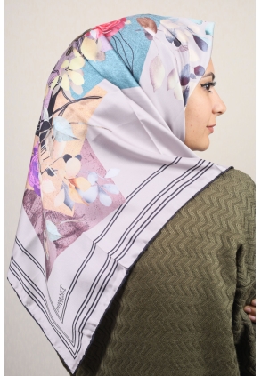 Piramit Desenli Dijital Tivil Eşarp Desen-83