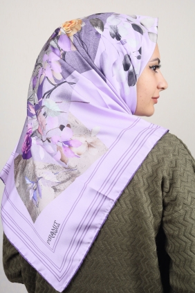 Piramit Desenli Dijital Tivil Eşarp Desen-83