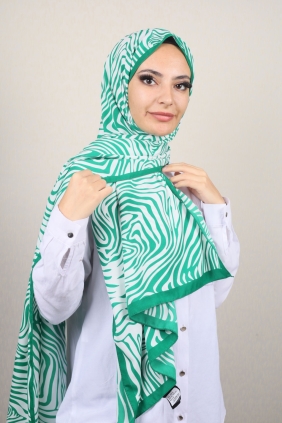 Moda Kaşmir Yeşil Serisi Medine İpeği Şal