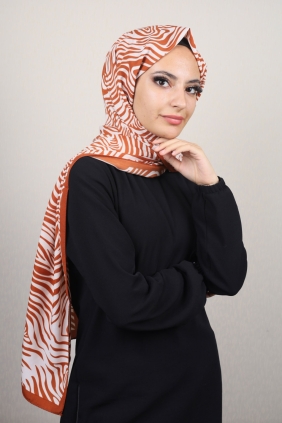 Moda Kaşmir Turuncu Serisi Medine İpeği Şal