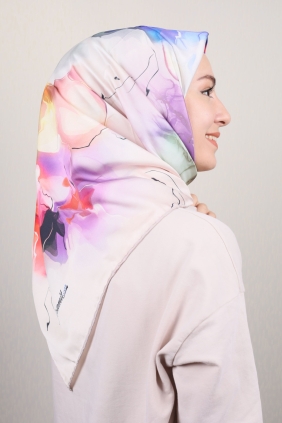 Piramit Luxer Desenli Rayon Eşarp - Desen-05