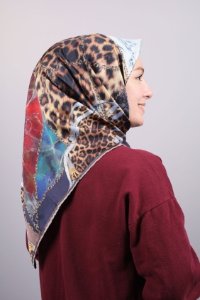 Piramit Luxer Desenli Rayon Eşarp - Desen-14