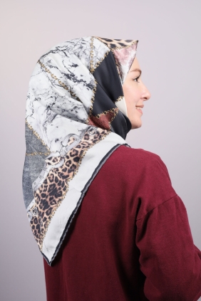 Piramit Luxer Desenli Rayon Eşarp - Desen-14
