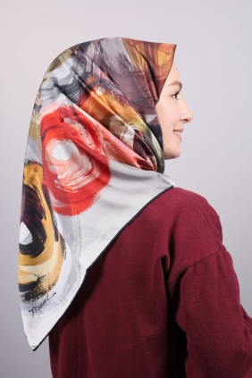 Piramit Luxer Desenli Rayon Eşarp - Desen-15