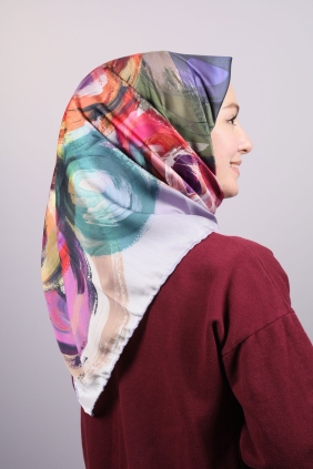 Piramit Luxer Desenli Rayon Eşarp - Desen-15