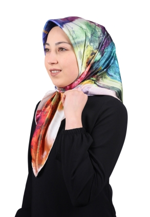 Piramit Luxer Desenli Rayon Eşarp - Desen-24