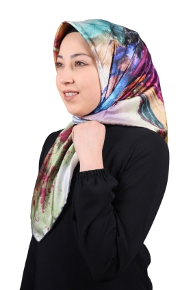 Piramit Luxer Desenli Rayon Eşarp - Desen-24