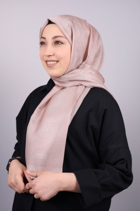 Piramit Düz Renk Simli Efektli Abiye Şal - Desen-02