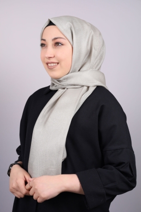 Piramit Düz Renk Simli Efektli Abiye Şal - Desen-02