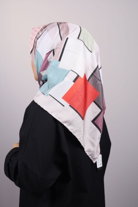 Bonjela Desenli Dijital Tivil Eşarp - Desen-05