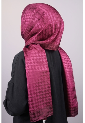 Hint İpek Kendinden Desenli Monogram Star Şal - Desen-02