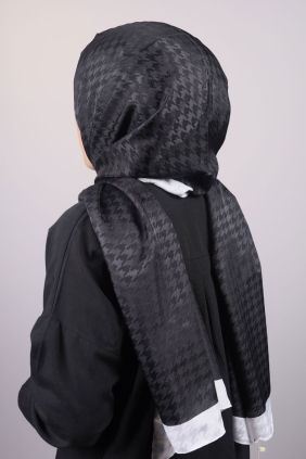 Hint İpek Kendinden Desenli Monogram Star Şal - Desen-02