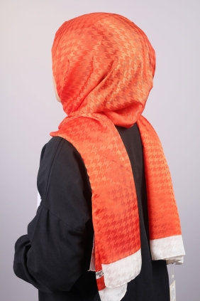 Hint İpek Kendinden Desenli Monogram Star Şal - Desen-02