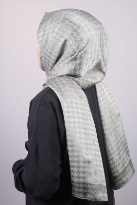 Hint İpek Kendinden Desenli Monogram Star Şal - Desen-02