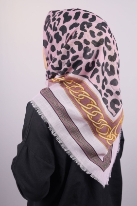 Poloist Desenli Keten Flamlı Eşarp - Desen-516