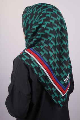 Poloist Desenli Keten Flamlı Eşarp - Desen-518