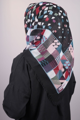 Poloist Desenli Keten Flamlı Eşarp - Desen-522