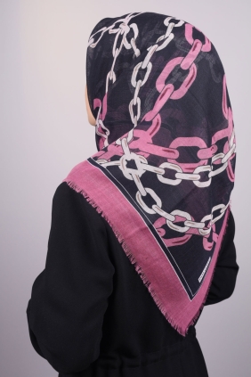 Poloist Desenli Keten Flamlı Eşarp - Desen-524