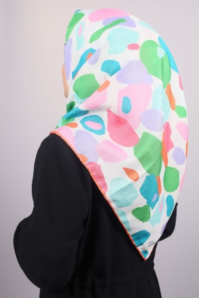 Hint İpek Desenli Otantik Eşarp - Desen-01