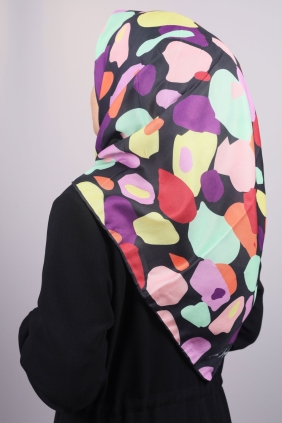 Hint İpek Desenli Otantik Eşarp - Desen-01
