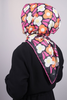 Hint İpek Desenli Otantik Eşarp - Desen-03
