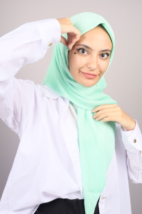 Levidor Düz Renk Kutulu Pliseli Eşarp - Desen-01