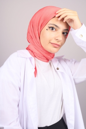 Levidor Düz Renk Kutulu Pliseli Eşarp - Desen-01