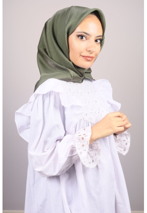 Piramit Düz Renk Simli Abiye Eşarp - Desen-09