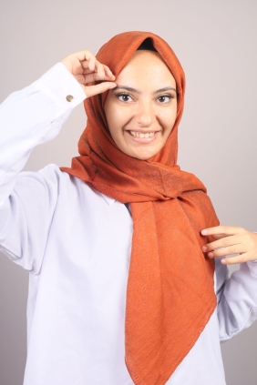 Emproyal Kendinden Desenli Eşarp - Desen-01