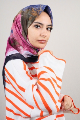 Poloist Desenli Sökme Tülbent - Desen-262