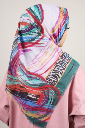 Poloist Desenli Sökme Tülbent - Desen-265