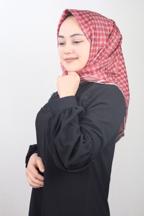 Emproyal Desenli Elegance Tivil Eşarp - Desen-01