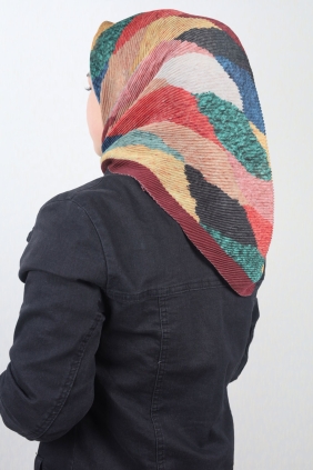 Emproyal Desenli Pliseli Eşarp - Desen-01