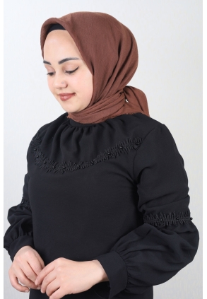 Eyfel Düz Renk Aerobin Eşarp - Desen-01