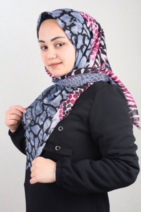 Poloist Desenli Keten Flamlı Eşarp - Desen-683