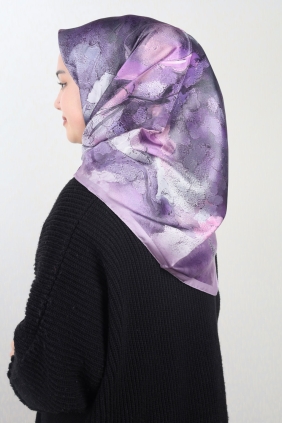 Berussa Hybrid Desenli Kristal Eşarp - Desen-01