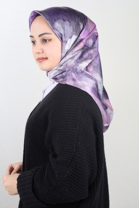 Berussa Hybrid Desenli Kristal Eşarp - Desen-01