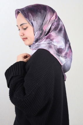 Berussa Hybrid Desenli Kristal Eşarp - Desen-01