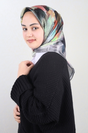 Berussa Hybrid Desenli Kristal Eşarp - Desen-02