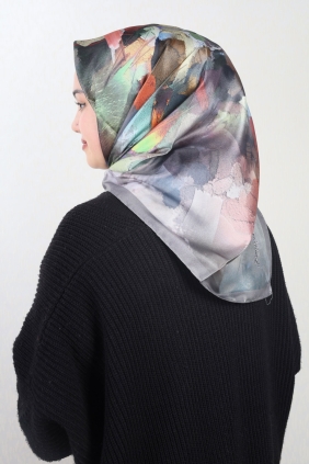 Berussa Hybrid Desenli Kristal Eşarp - Desen-02