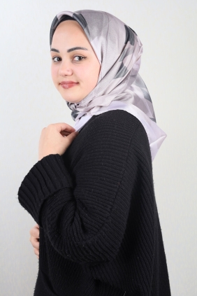 Berussa Hybrid Desenli Kristal Eşarp - Desen-03