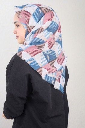 Poloist Desenli Keten Flamlı Eşarp - Desen-692