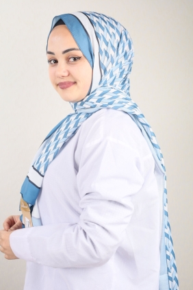 Emproyal Desenli Naturel İpek Şal - Desen-08